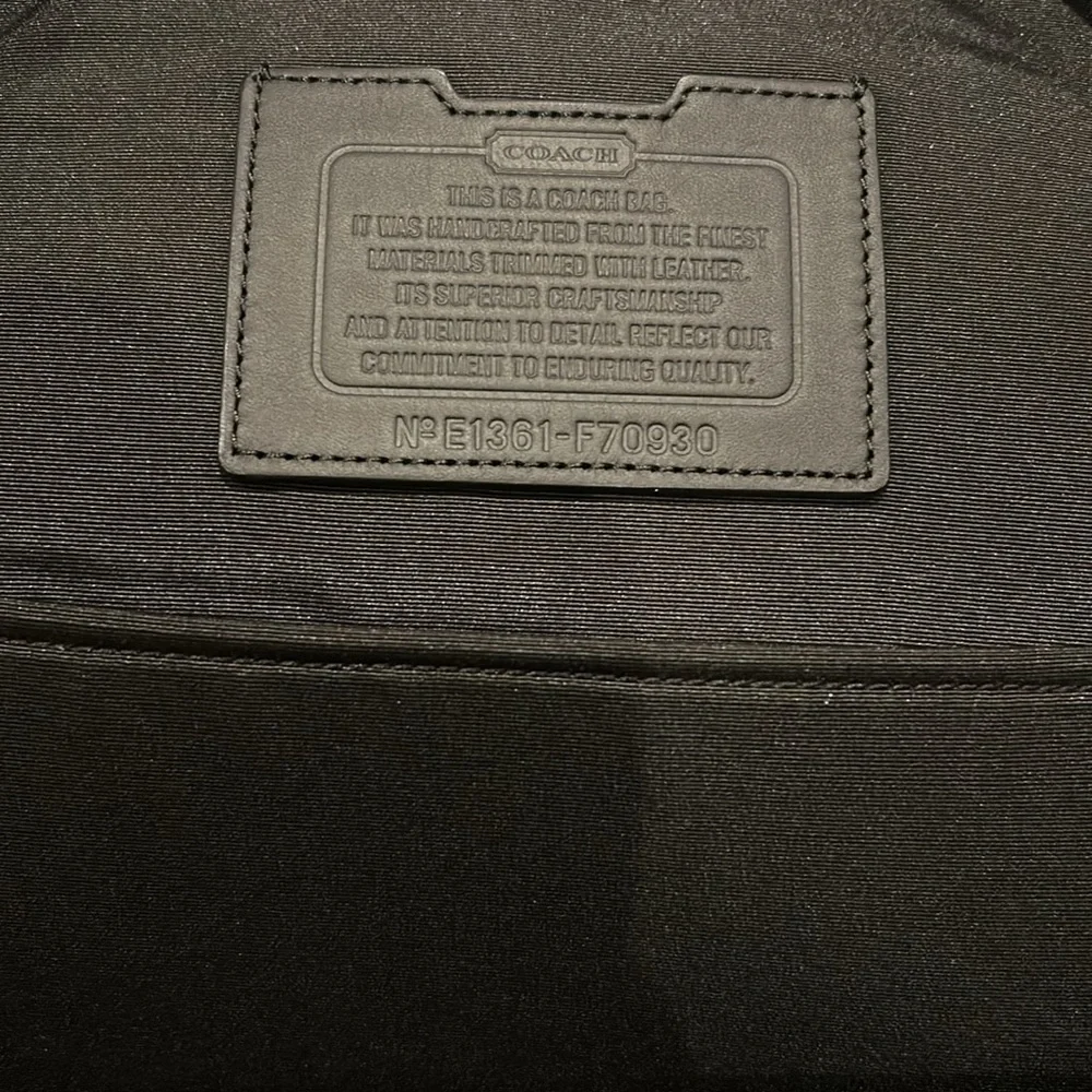 NWT Coach “CCV Utility Pack” Back Pack Black Genuine Leather & Canvas 19X12 - Picture 9 of 15